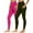 Hot Pink+Army Green, variant on 2 Pack Leggings for Women High Waisted Full Length Tummy Control Yoga Pants with Pockets Workout Cycling Tights S-3XL