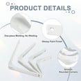 thumbnail image 3 of Uxcell 6Pcs Soportes de Estante Flotante, Soportes de Estante de Pared de Alta Resistencia de 4 x 4 Pulgadas, Soportes de Ángulo de Acero para Estantes de Madera, Armarios, Soporte de Encimera, Blanco, 3 of 6