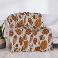 thumbnail image 3 of Naloa Pinecone Autumn Pattern Flannel Fleece Throw Blanket for Bed Couch, Thick Blanket - All Seasons Suitable for Women, Men and Kids-60"x50", 3 of 6