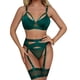 thumbnail image 2 of Conjunto de lencería para mujer con liguero, conjunto de lencería para mujer en V, conjunto de lencería de malla para mujer, lencería para mujer con liguero, calidad inigualable, 2 of 7