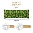 thumbnail image 3 of Disketp Big Colorful Avocados Print Body Pillow Cover - Super Soft 20x54 Body Pillow Case,Long Side Hidden Zipper, 3 of 8