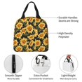 thumbnail image 3 of Yiaed Vintage Black Plaid Sunflower Print Insulated Lunch Bag Reusable Cute Tote Lunch Box, Leakproof Cooler Lunch Bags for Work Office Travel School Picnic, 3 of 5