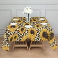 thumbnail image 3 of Leopard Sunflower Pattern Square Tablecloth,Waterproof Square Table Cover,Wipeable Spillproof Washable Table Cover for Home Kitchen Party Decor 42"X42"(107x107cm), 3 of 6