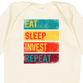 thumbnail image 4 of Inktastic Stock Broker Eat Sleep Invest Repeat Boys or Girls Long Sleeve Baby Bodysuit, 4 of 5