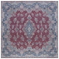 thumbnail image 3 of SAFAVIEH Tucson Cayley Traditional Machine Washable Area Rug, 6' x 6' Square, Red/Navy, 3 of 15