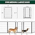 thumbnail image 3 of Historyli Corral para Perros,Valla de 8 Paneles Interior/Exterior,Corral de Ejercicio para Mascotas/Cachorros de Metal,Puerta Ancha y Umbral Bajo,Corral Portátil para Mascotas,27*40 Pulgadas, 3 of 6