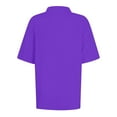 thumbnail image 4 of Women’s Casual Collared Shirt Summer Essential Lightweight Breathable Top Purple S, 4 of 7