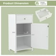 thumbnail image 3 of YYAo Bathroom Storage Cabinet, Toilet Storage Cabinet, Single Door Bathroom Cabinet with Adjustable Shelf and Drawer, 3 of 7