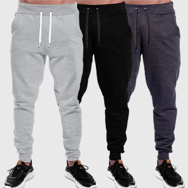 Kit W/ 2 Pantalones De Hombre Felpa Moleton Estilo Jogger Pantalones De Invierno Estilo Jogger Deng Xun unisex