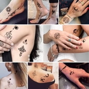 Yazhiji 60 Sheets Waterproof Temporary Tattoos - Tiny Fake Tattoo, Flowers Crowns Stars Animal Butterfly Collection