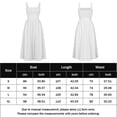 thumbnail image 2 of Vestido a media pierna de una línea para mujer Ropa de playa de verano de color sólido simple y chic Ygjytge M blanco para Mujer, 2 of 8
