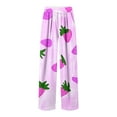 thumbnail image 3 of YLSDY Men's Lightweight Lounge Pants with Strawberry Print Elastic Waist Relaxed Fit Comfortable Casual Pajama Pants Hot Pink XL, 3 of 5