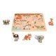 thumbnail image 5 of Tablero de Rompecabezas con Clavijas de Madera ANGGREK Patrones de Animales Del Zoológico, 5 of 7