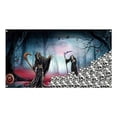 thumbnail image 1 of Garage : Halloween Themed Banner with Haunting Graphics Perfect for Car Enthusiasts & Garage Makeovers Easy Setup Durable Fabric, 1 of 4