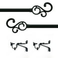 thumbnail image 4 of Achim Medley Buono II Decorative Curtain Rod and Finial, 48" - 86", Black, 4 of 4