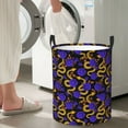thumbnail image 6 of Uemuo Golden Snake And Purple Rose Pattern Circular Laundry Hamper Basket with handles,Collapsible laundry basket,Large capacity laundry hamper,Laundry Organizer-Small, 6 of 8