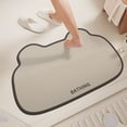 thumbnail image 1 of Alfombra de baño | Alfombra antideslizante absorbente de agua para puerta, lavabo, inodoro | Alfombra de baño de secado rápido de diatomita | Caqui moderno | Material de caucho | 16x23.6 pulgadas, 1 of 6