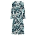 thumbnail image 5 of Funicet Robe à Manches Longues pour Femmes, Robe pour Femmes, Mode Décontractée Imprimée Robe à Manches Longues Col Rond, Robe à Manches Longues, Robe Décontractée pour Femmes, 5 of 5