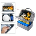 thumbnail image 2 of Lunch Bag for Women-Double Deck Lunch Tote Box Insulated Lunch Cooler for Work, School, Picnic, 2 of 7