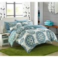 thumbnail image 1 of Chic Home DS3490-US 2 Pièces Sardinia Super Doux Réversible Microfibre Grand Médaillon Imprimé Conception Housse de Couette Set&44; Vert, 1 of 1