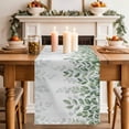 thumbnail image 2 of Table Runner 36 Inches Long for Kitchen Dining, Spring Emerald Green Eucalyptus Dresser Scarf Farmhouse, Dining Table Decorations for Wedding/Parties, Botanical Leaf Country 13 x 36 In, 2 of 8