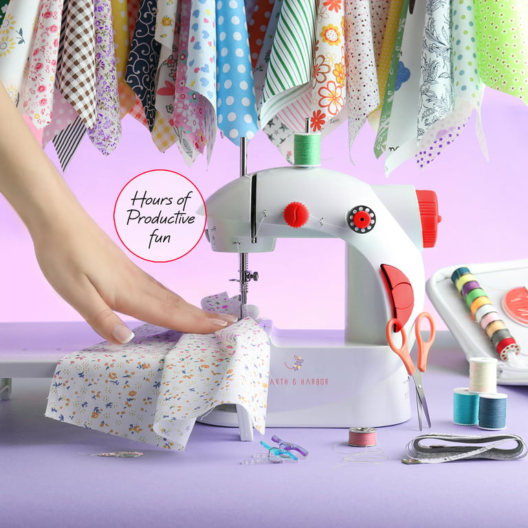 Mini Sewing Machine for Beginners (Includes Cover with Storage
