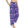 thumbnail image 2 of Daiia Blue Skull Rose Women's Sleep Pant with Pockets and Drawstring,Pajama Pants-Large, 2 of 9