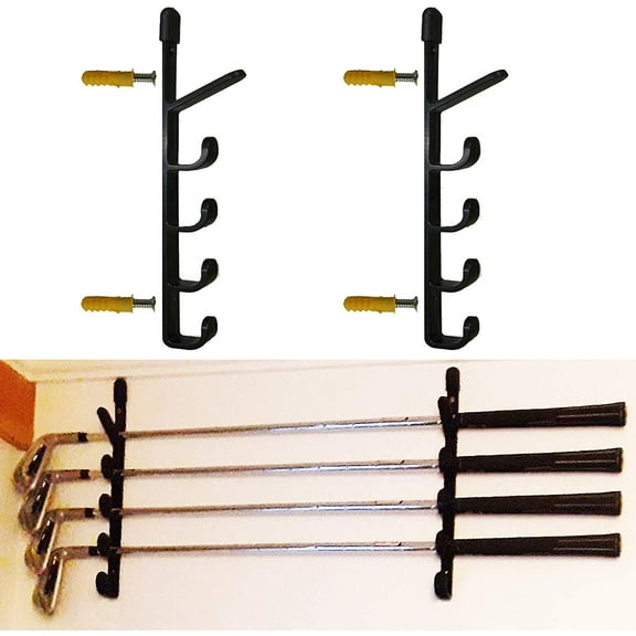 Golf Clubs Organizers Golf Club Display Shelf Golf Clubs Stand Wall Mounted Rack Storage Holder, Golf Club Display Cases Bracket - Holds up to 5 Golf Clubs - No Golf Clubs