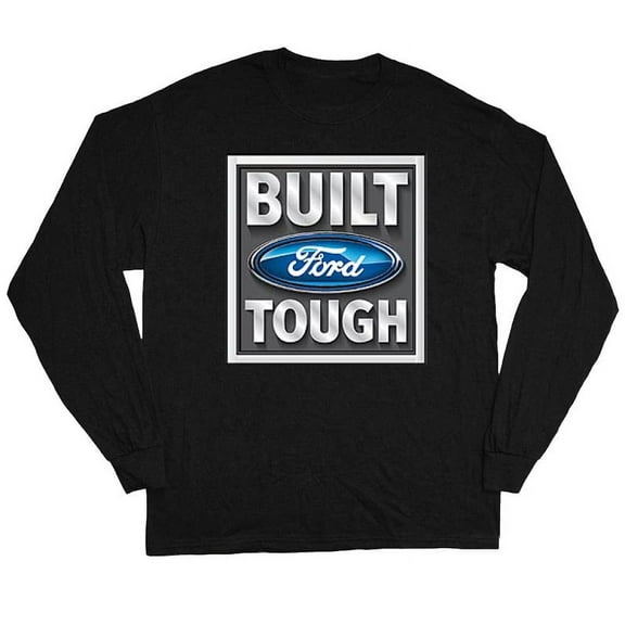Built Ford Tough Decal T-shirt Men's Long Sleeve Tee Black