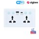 thumbnail image 3 of Enchufe Universal UE Reino EE. UU. Tuya ZigBee Interruptor de de Corriente Inteligente con Puerto USB y Tipo C Salida Smart Life, 3 of 5