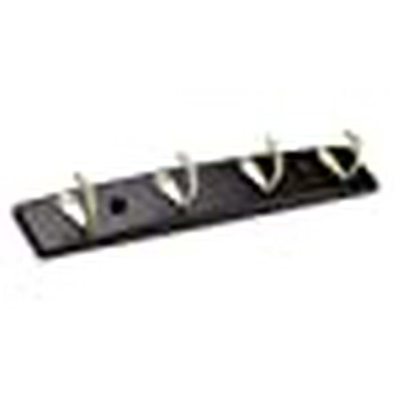 12" 4 Peg Espresso/Matte Nickel Hat/Coat Rack