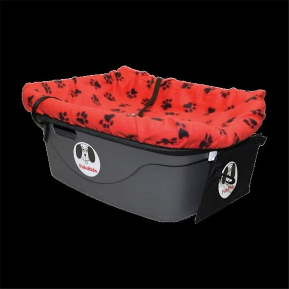 Fido Pet Products FRRB-S Pet Car Seat - Red & Black Paws Cover with Small Harness
