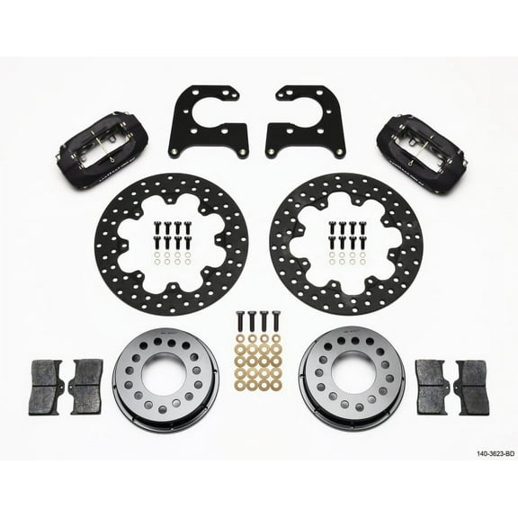 Wilwood Forged Dynalite Rear Drag Kit Drilled Rotor Big Ford 2.50in Offset