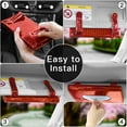 thumbnail image 4 of OTOSTAR Tissue Holder Box Mask Holder for Car, PU Leather Car Visor Tissue Holder Napkin Holder, Backseat Tissue Case Holder for Car, Vehicle (Red), 4 of 7