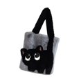 thumbnail image 4 of Bolso de mano para mujer, bolso de hombro, bolso grande, informal, ligero, tipo cartera, para llevar debajo del brazo Gris Negro, 4 of 9