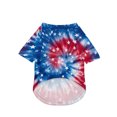 thumbnail image 4 of Dog Sports Shirt - Lightweight Pet Apparel, Pet T - Shirt with Tie - Dye Pattern, Breathable Fabric - For Dogs, XL Size, Dark Blue, Suitable for Daily Wear, Outdoor Activities, Walking, Playing, 4 of 6