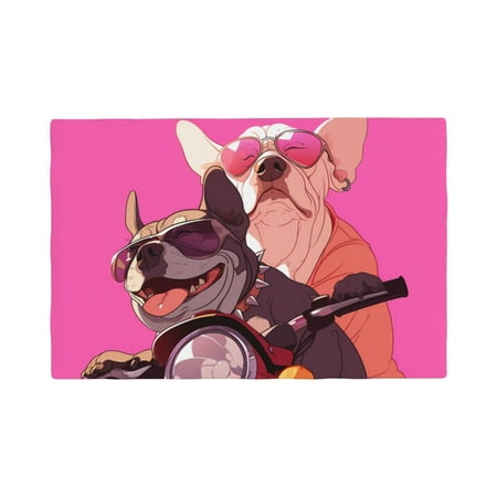 

Table Placemats Set of 6 - Cool Puppy Dog No.109 12x18 In Faux Linen Double Heat Resistant Place Mats Cloth Indoor/Outdoor Placemats Washable Table Mats for Dining Kitchen Party