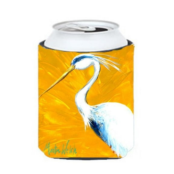 Bird - Blue Heron Col Mustard Can Or Bottle Hugger
