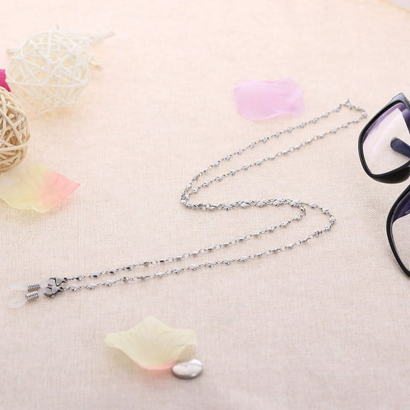 SEWCHICS String For Glasses Glasses Chains Silver Stainless Steel 1Pcs