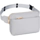 thumbnail image 1 of Riñonera para mujer Riñonera Riñonera Resistente al agua Ligera Moda Pecho Bolsas con 3 bolsillos con cremallera para viajes Correr Senderismo Ciclismo CA0 Grande PU Gris esquí esquí Gafas de esquí, 1 of 5