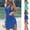 Blue, variant on Isvgxsz New Arrivals Dresses Casual Dresses Swimsuit Cover Ups for Women V Neck Loose Beach Bikini Bathing Suit Sunscreen Shirt Cover Up Soft Satiny Blue
