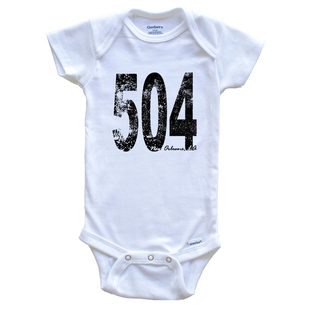 504 New Orleans Louisiana Area Code Baby Onesie One Piece Baby Bodysuit 6 9 Months White Walmart Com