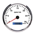 thumbnail image 2 of Tachometer Boat RPM Gauge 110mm 4 3 8in Tachometer 7 Color Backlight DC 9 32V 3000RPM Gauge with Hour Meter for Car Yacht RV Boat Truck, 2 of 7