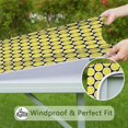 thumbnail image 6 of Yellow Lemon Fruit Slices Black Pattern Square Fitted Tablecloth with Elastic Edge,Square Table Cover,Washable Elastic Table Cover for Home Kitchen Party Decor 34"x34", 6 of 6