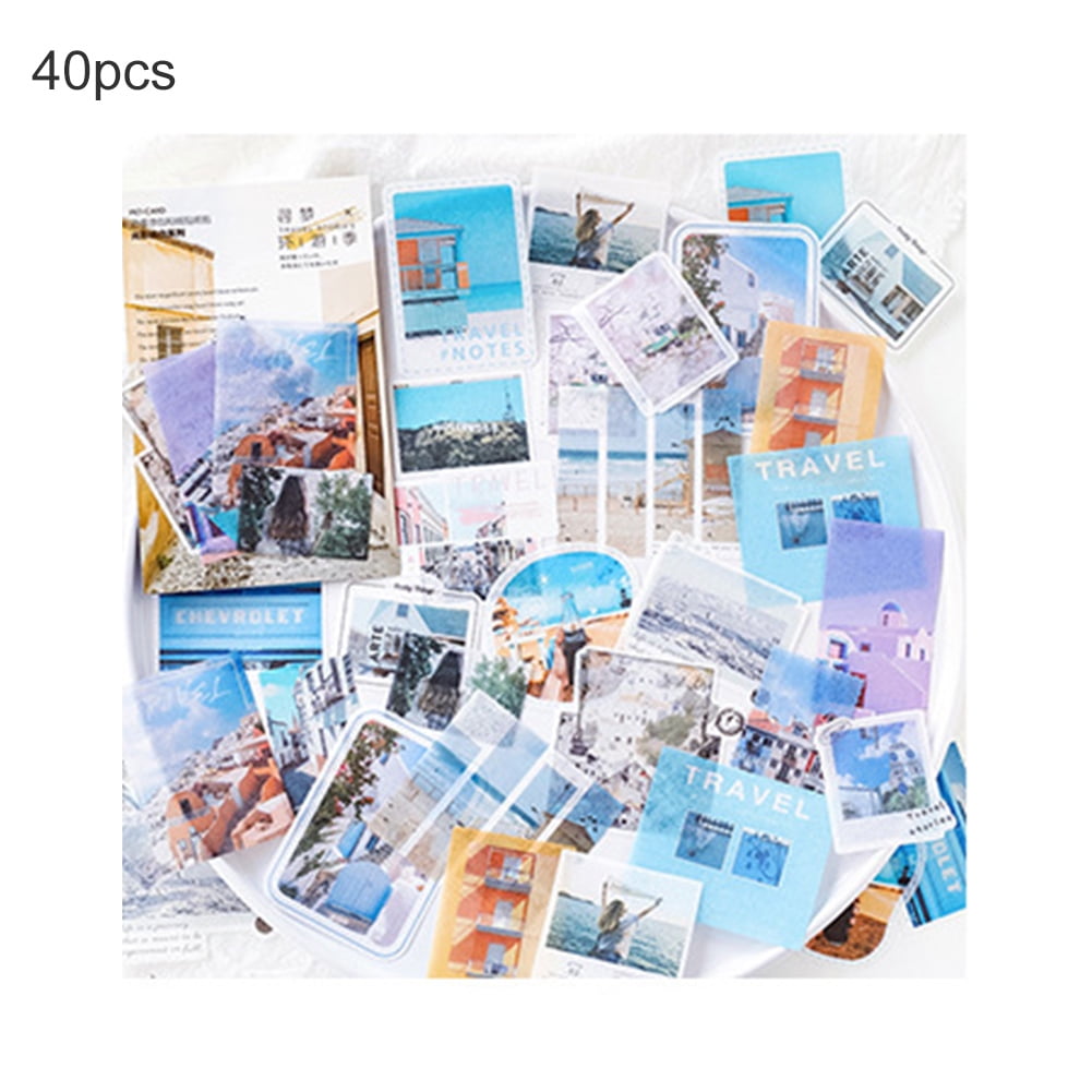 100PCS Landscape Paper Stickers Scrapbooking Card Journal Album Stationery DIY