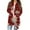 Red, variant on Women's Fashion Christmas Print Jacket, Long Sleeve Casual Cardigan Coat for Everyday Wear and Comfortable Outfits,Brown,L