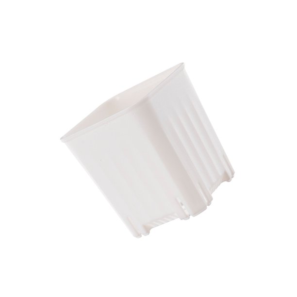 Matsuzay Maceta para vivero, macetas para plantas, maceta suculenta, lavabo, drenaje inferior, orificio de ventilación, Base para decoraciones Jardín y Patio Blanco S
