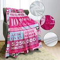 thumbnail image 4 of 13 Year Old Girl Birthday Gifts, Pink Love Rose Elements Happy Birthday Blankets, Sweet 13 Gifts for Girls Daughters Sisters Friends, 50"x60", 4 of 5