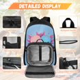 thumbnail image 4 of Bulopur Pink Cute Axolotl Print Kids School Backpack Set 4 Pcs Breathable Lightweight Kids School Bag with Pencil Case and Water Bottle Cover for Elementary Students, 4 of 8