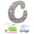 thumbnail image 1 of Llaveros de arte de diamante Uxcell, 1 PCS Llaveros de pintura de arte de diamante Letras Kit de iniciales DIY Llave 5D C, 1 of 5
